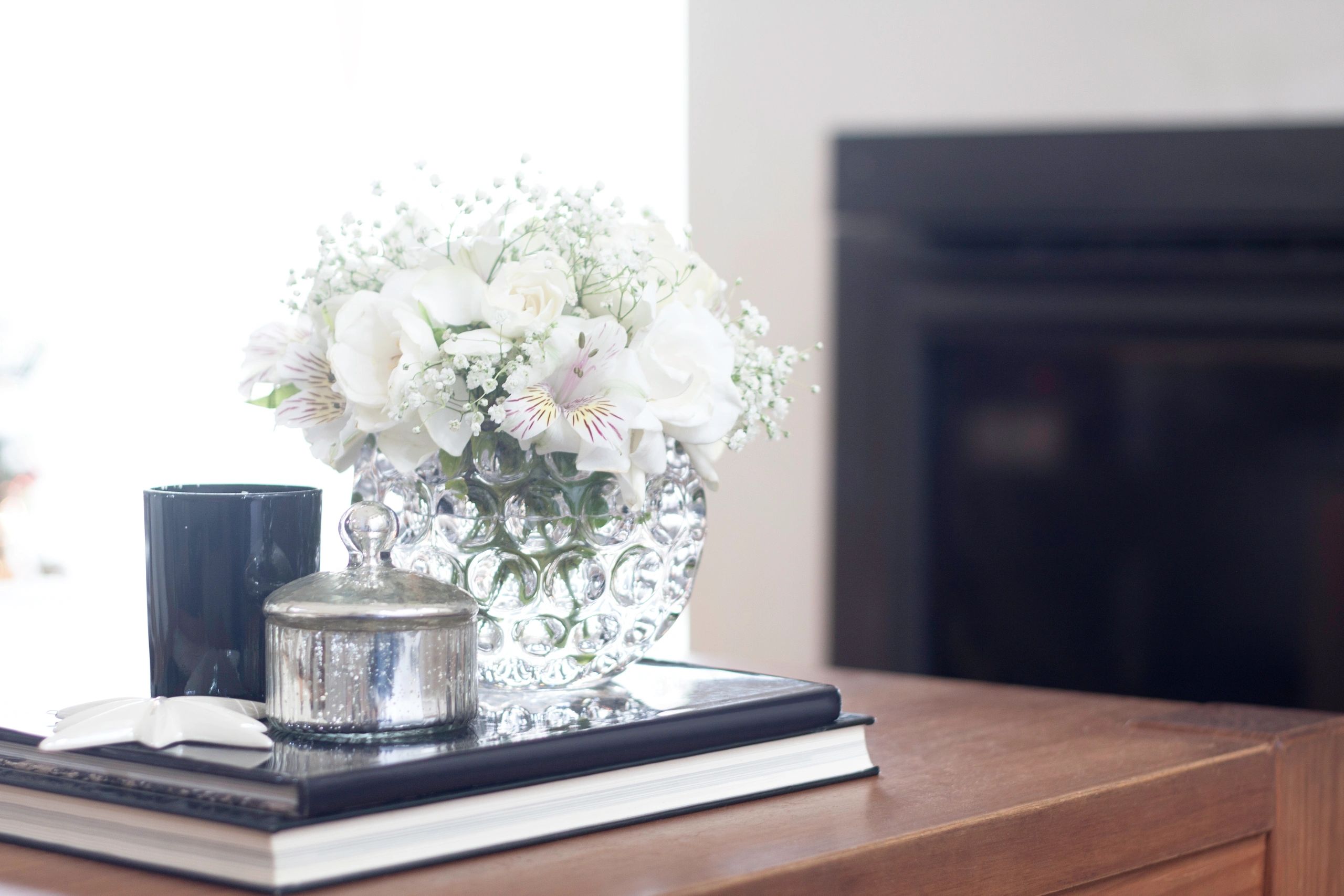 Books as home decor on a coffee table